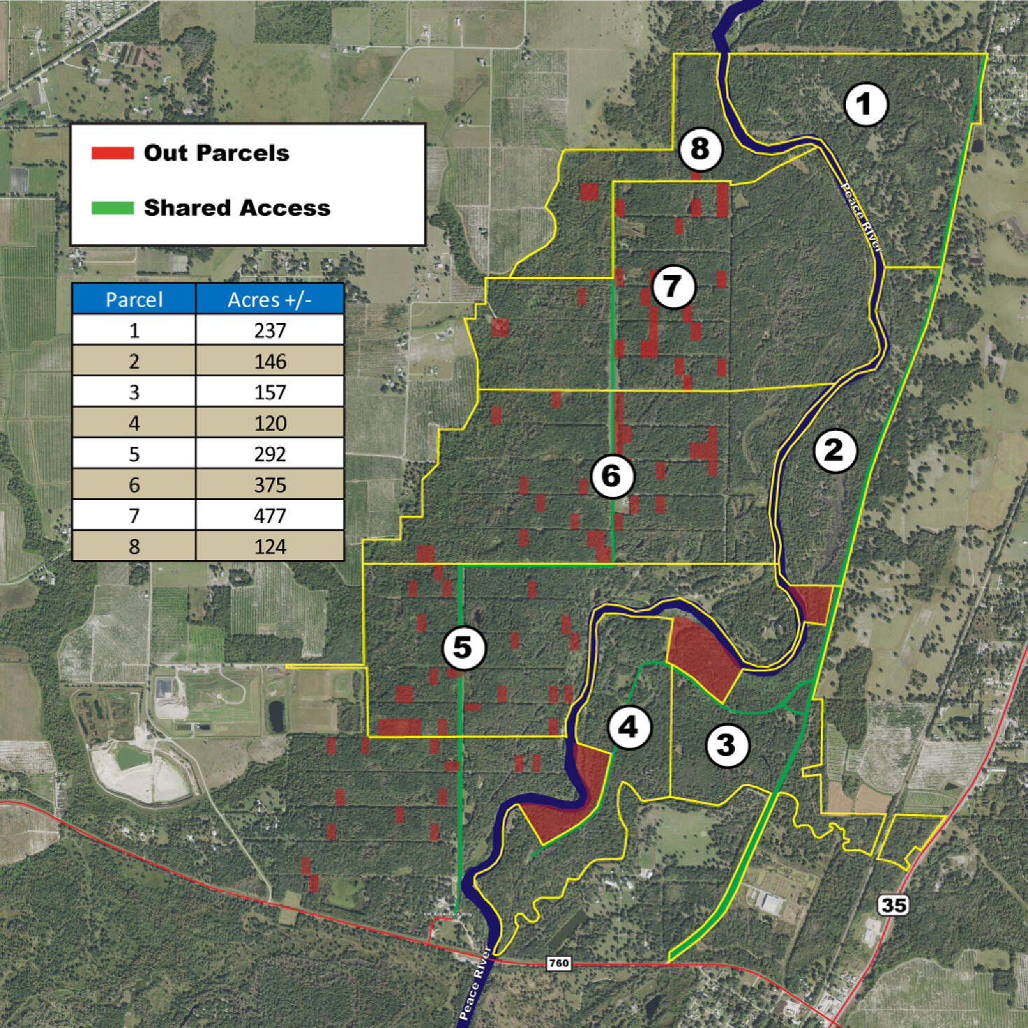 Map - Peace River Preserve, interactive map